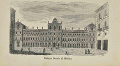 Uses and Customs -  Ducal Palace in Modena - Lithograph - 1862