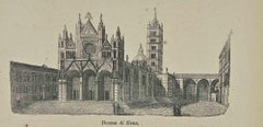 Utilisations et douanes  Le Duomo de Sienne - Lithographie - 1862