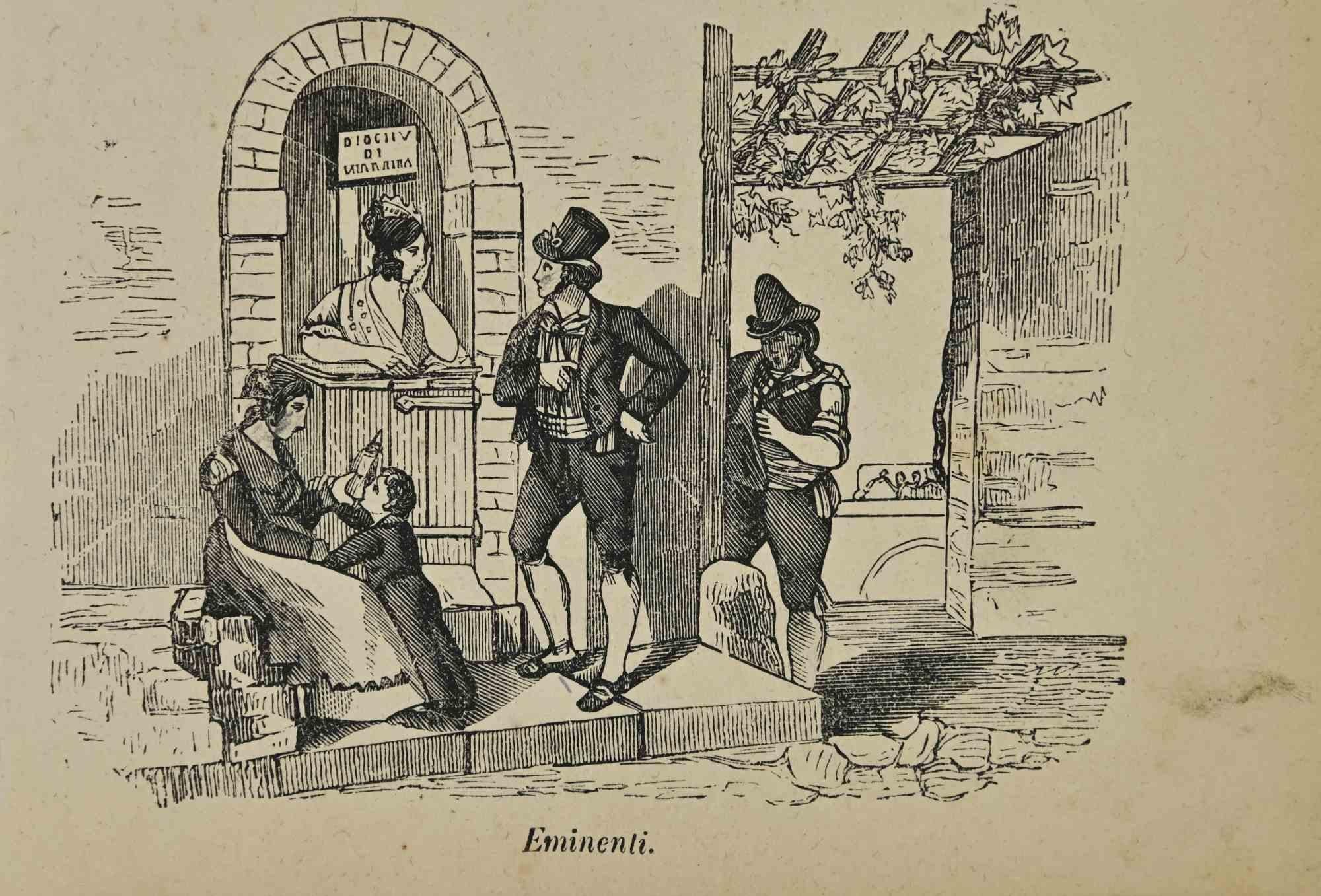 Figurative Print Various Artists - Utilisations et douanes - Éminent - Lithographie - 1862
