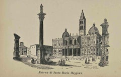Uses and Customs - Exterior of Santa Maria Maggiore - Lithograph - 1862
