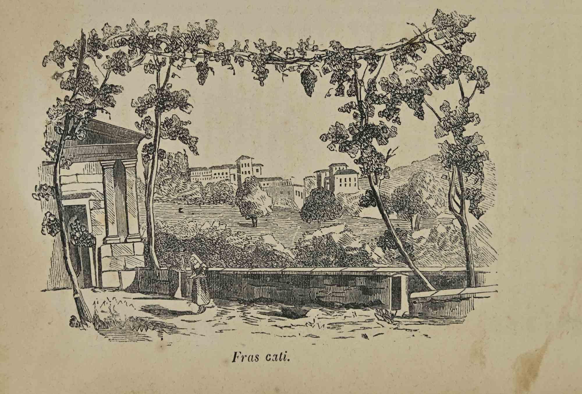 Figurative Print di Various Artists - Usi e costumi - Frascati - Litografia - 1862