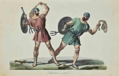 Antique Uses and Customs -Gladiators - Lithograph - 1862