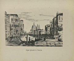 Uses and Customs - Grand Canal in Venice - Lithograph - 1862
