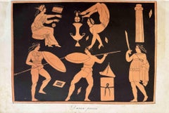 Antique Uses and Customs - Greek Pricca Dance - Lithograph - 1862
