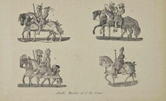 Used Uses and Customs - Heralds, Knights and the King of Arms - Lithograph - 1862