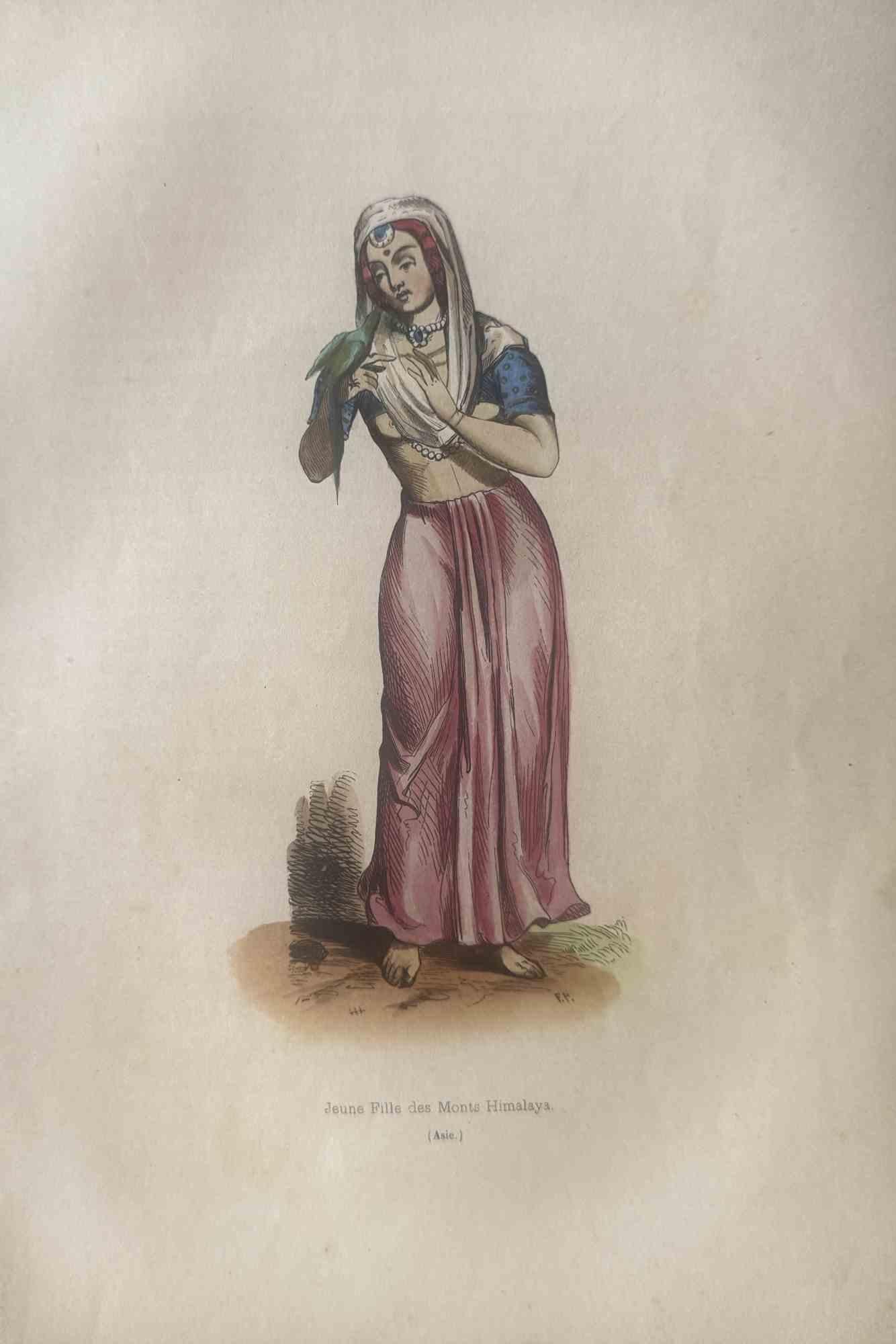 Various Artists Figurative Print - Uses and Customs - Himalayan - Lithograph - 1862