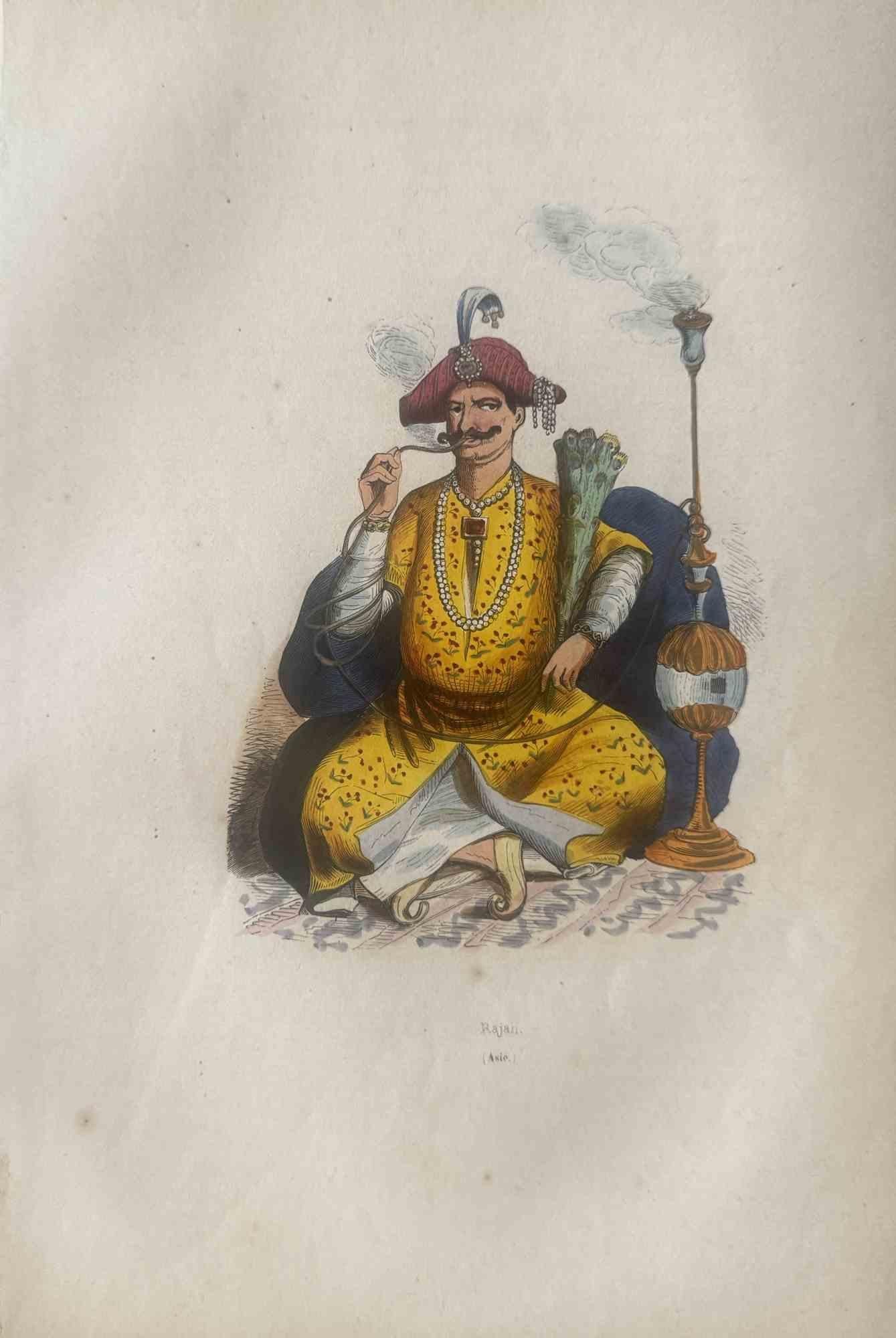 Various Artists Figurative Print – Uses and Customs – Indian Rajah – Lithographie – 1862