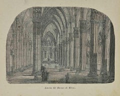 Uses and Customs - Interior of the Cathedral of Milan - Lithograph - 1862