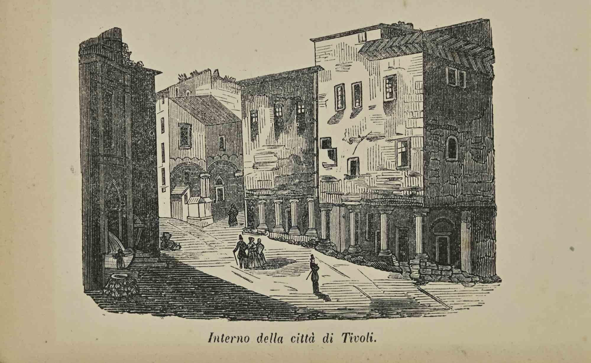 Various Artists Figurative Print – Uses and Customs – Inneneinrichtung der Stadt Tivoli – Lithographie – 1862