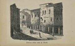 Uses and Customs - Interior of the City of Tivoli - Lithograph - 1862