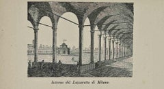 Antique Uses and Customs - Interior of the Lazzaretto in Milan - Lithograph - 1862