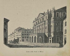 Uses and Customs - La Scala Theatre in Milan - Lithograph - 1862