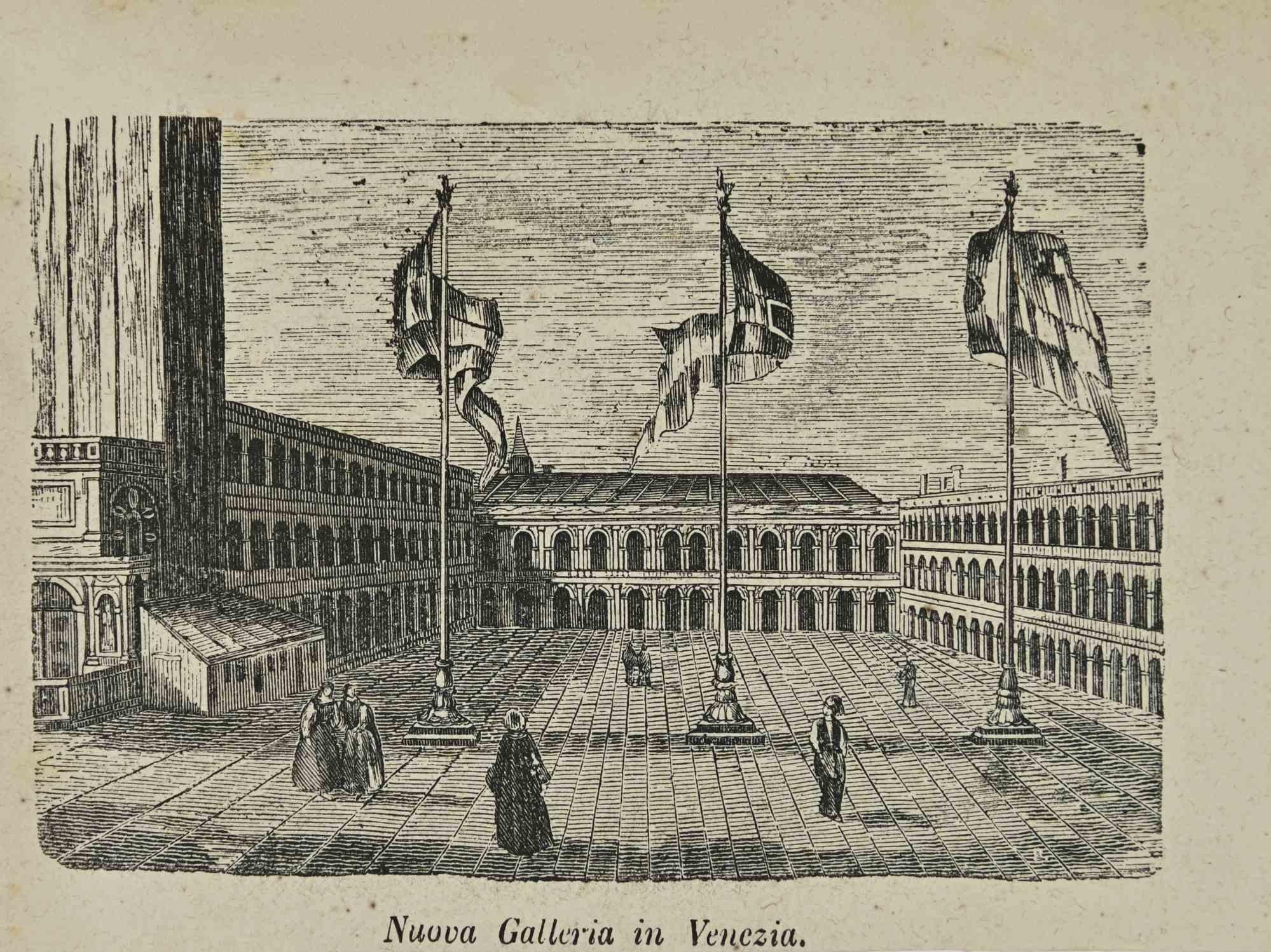 Uses and Customs – Neue Galerie in Venedig – Lithographie – 1862