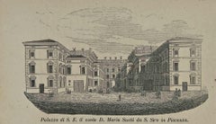 Uses and Customs - Palace of S.E. the Count D. Maria... - Lithograph - 1862