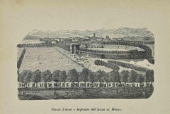 Uses and Customs - Piazza d'Armi and Amphitheater of the... - Lithograph - 1862