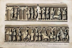 Antique Uses and Customs - Reliefs of Milan - Lithograph - 1862