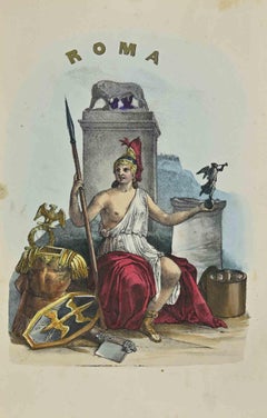 Antique Uses and Customs -Roma - Lithograph - 1862