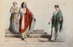 Uses and Customs - Roman Lady - Lithograph - 1862