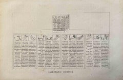 Antique Uses and Customs - Rustic Calendar - Lithograph - 1862