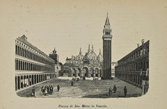 Usos y Costumbres - Plaza de San Marcos en Venecia - Litografía - 1862