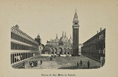 Uses and Customs - San Marco Square in Venice - Lithograph - 1862