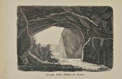 Uses and Customs - Sibyl's Cave in Cuma - Lithograph - 1862