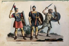 Antique Uses and Customs - Soldiers - Lithograph - 1862