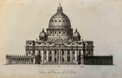 Uses and Customs - St. Peter's Basilica - Lithograph - 1862