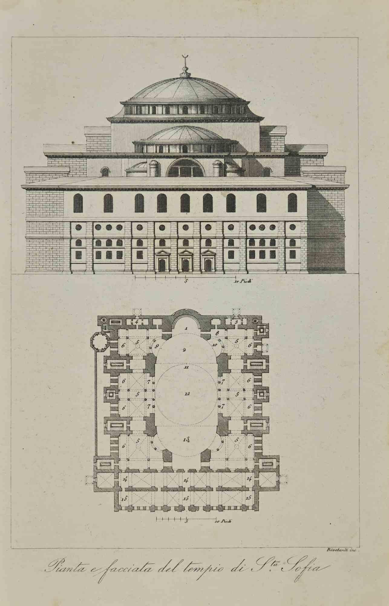 Figurative Print Various Artists - Utilisations et douanes - Temple of Sofia - Lithographie - 1862