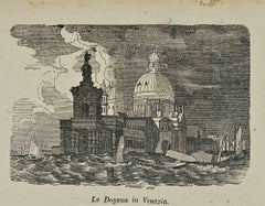 L'usage et les douanes à Venise - Lithographie - 1862