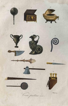 Used Uses and Customs - Vases - Lithograph - 1862