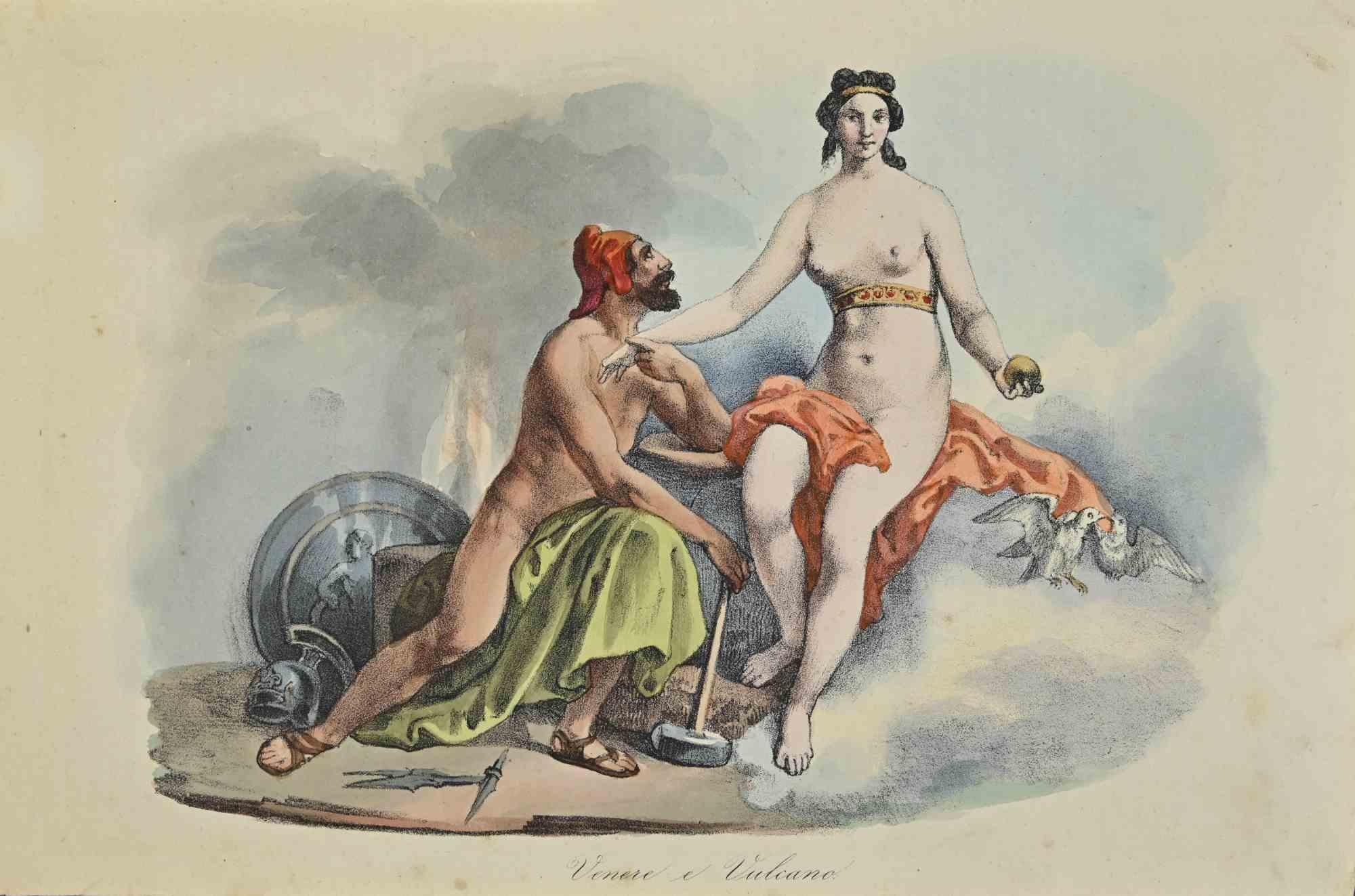 Various Artists Figurative Print - Uses and Customs - Venus - Lithograph - 1862