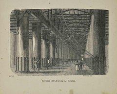 View of Corderia dell'Arsenale à Venise - Lithographie - 1862