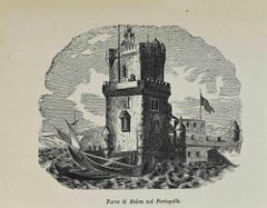 Belem Tower in Portugal - Lithograph - 1862