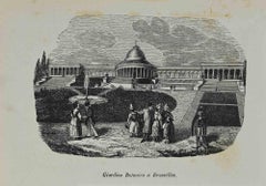 Jardin botanique à Bruxelles - Lithographie - 1862