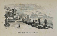 Butera alla Marina Palace  in Palermo - Lithograph - 1862
