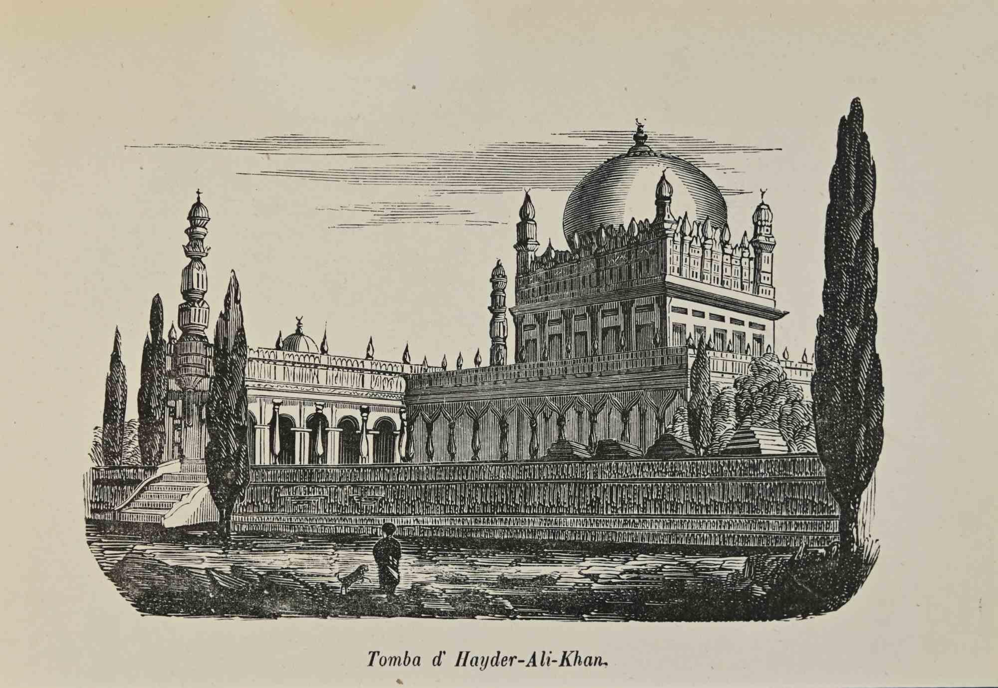 Various Authors Figurative Print – Heydar Ali Khans Tomb – Lithographie – 1862