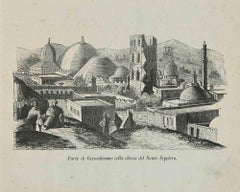 Teil der Jerusalem Colla Church of the Holy Sepulchre aus Jerusalem - Lithographie - 1862