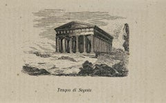 Antique Temple of Segeste - Lithograph - 1862