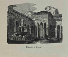 Antique The Alhambra in Granada - Lithograph - 1862