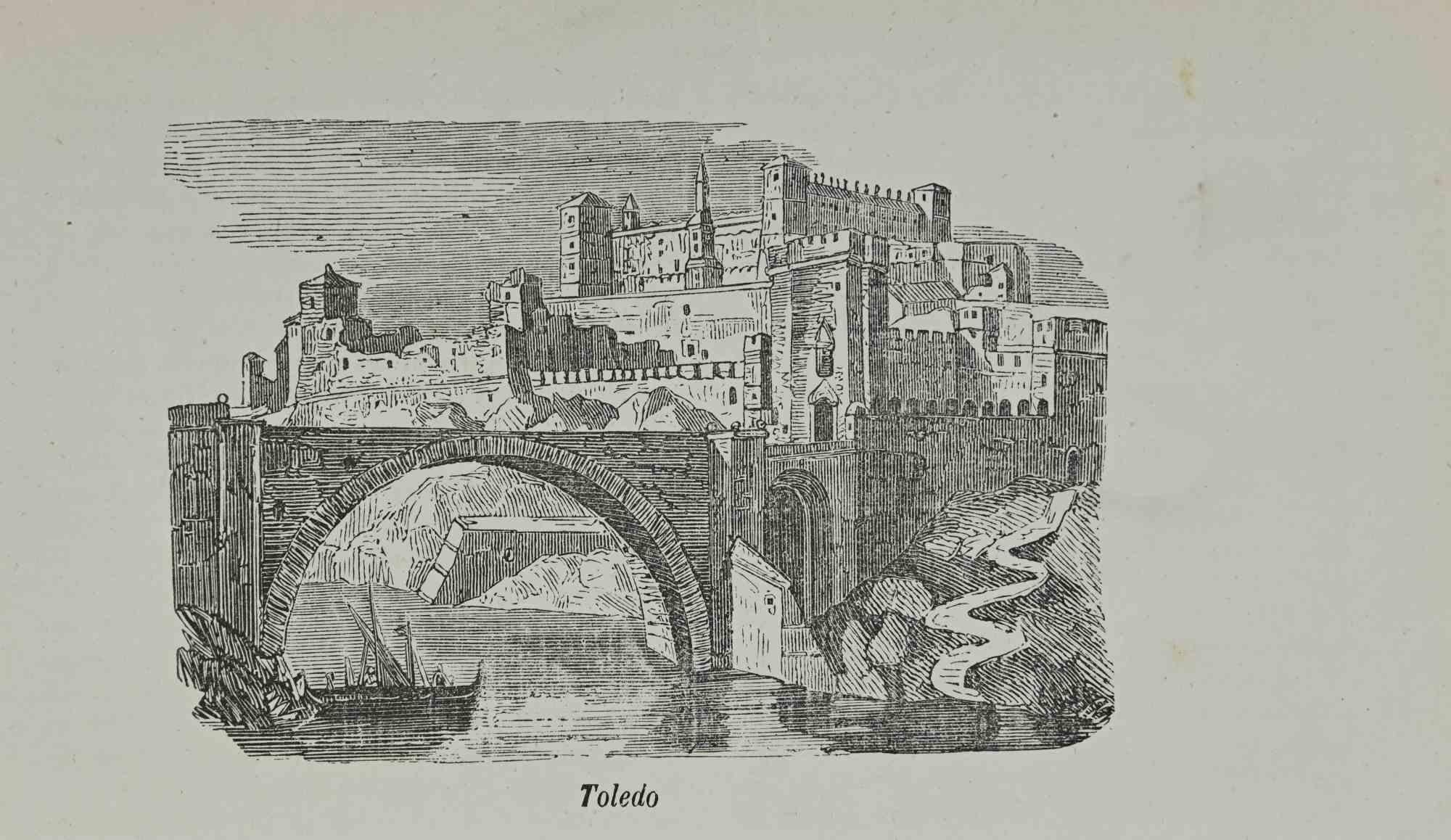 Various Authors Figurative Print - Toledo - Lithograph - 1862