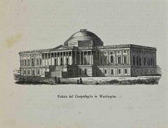 Ansicht des Kapitols in Washington – Lithographie – 1862