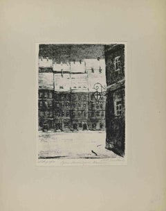 Vue de Varsovie - Lithographie - 20e siècle 