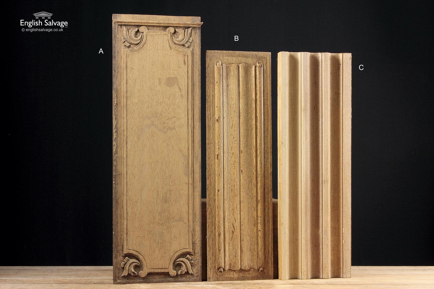 European Various Carved Oak Panel and Linenfold Panels, 20th Century For Sale