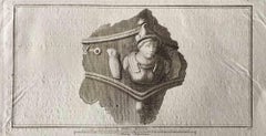 Ancient Roman Bust - Original Etching by Various Masters - End of 18th Century