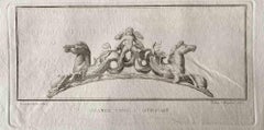 Antique Frame from Ancient Rome - Original Etching by Various Old Masters - 1750s