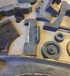 Various Vintage Wood Machinery Parts - 25 Piece Set