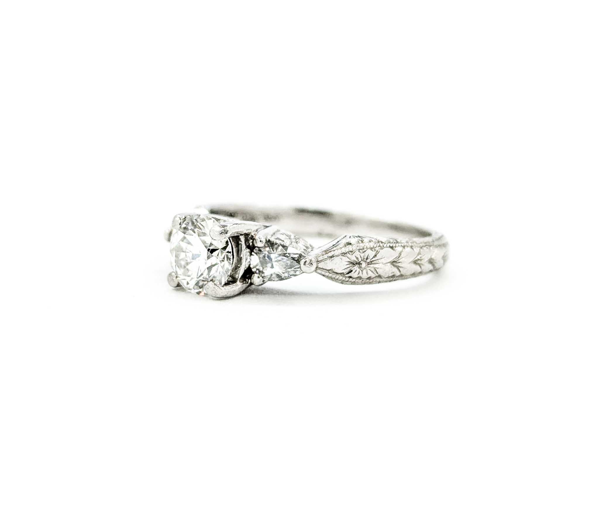 Varna, bague de fiançailles filigrane en deux tons en vente 7