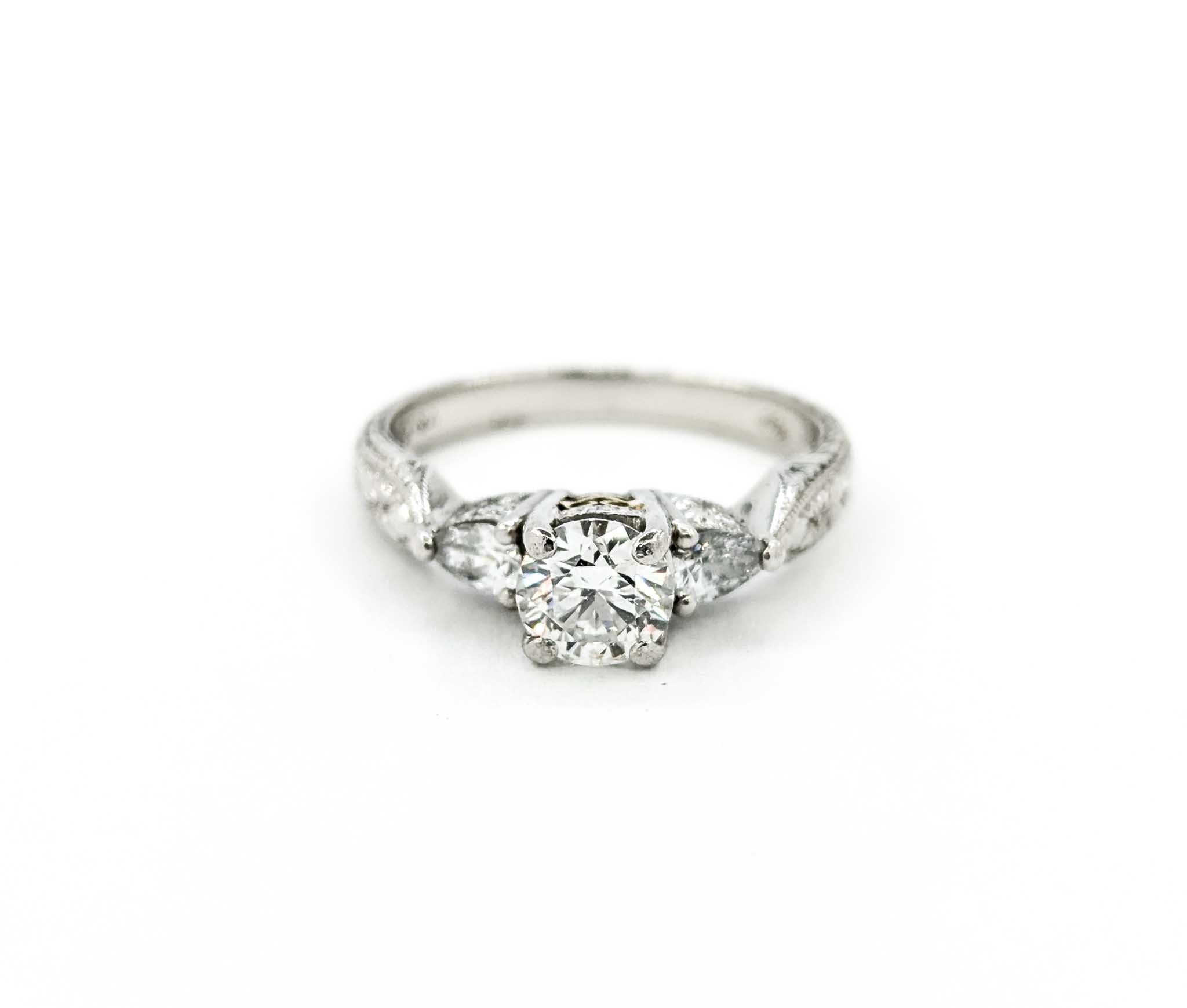 Varna, bague de fiançailles filigrane en deux tons en vente 8