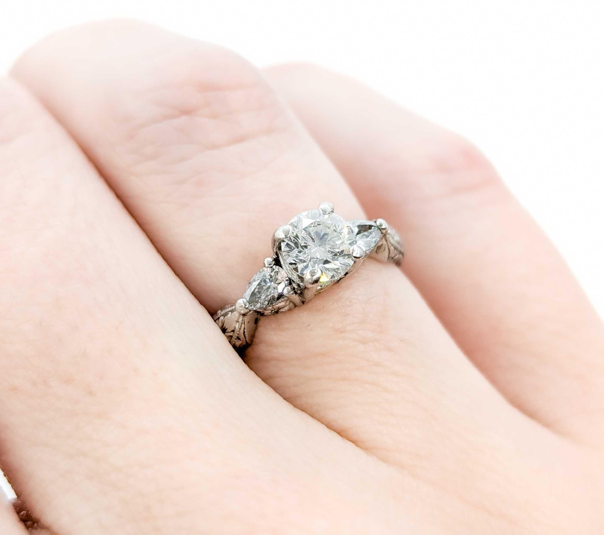 Varna, bague de fiançailles filigrane en deux tons Excellent état - En vente à Bloomington, MN